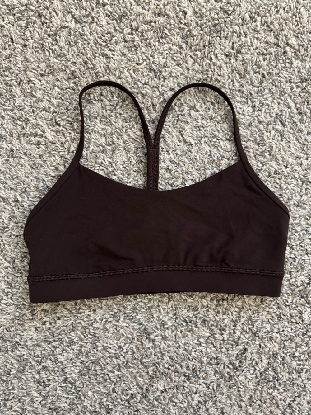 Lululemon Flow Y Bra Nulu – Dark Brown / Espresso – Size 8